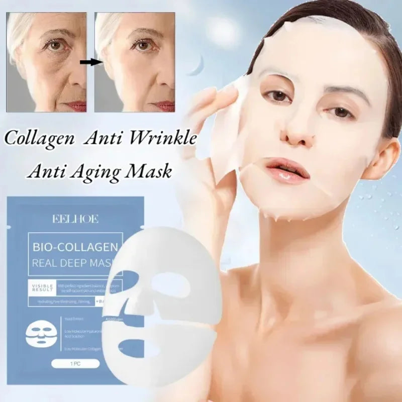 A+⭐⭐⭐⭐⭐ Viral Korean Skincare Collagen Infused Anti Wrinkle Facial Mask ⭐⭐⭐⭐⭐
