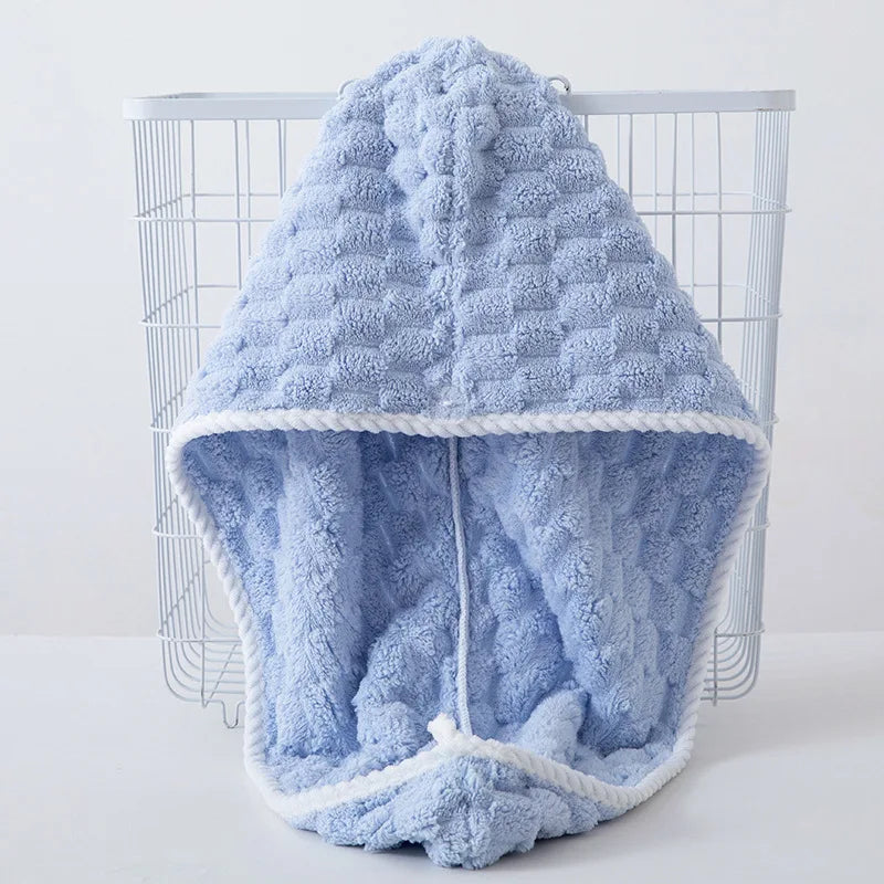 Cloud Grid Coral Velvet Bath Towel