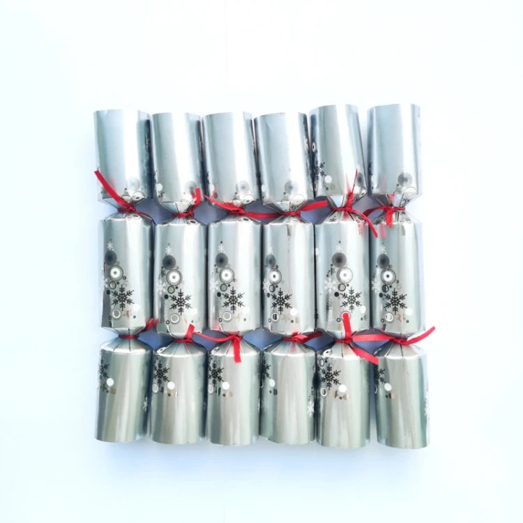 Festive Holiday Party Cracker Set with prizes and poppers