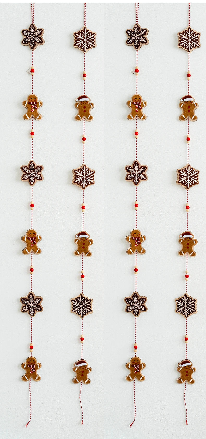 Gingerbread Man Felt Garland String