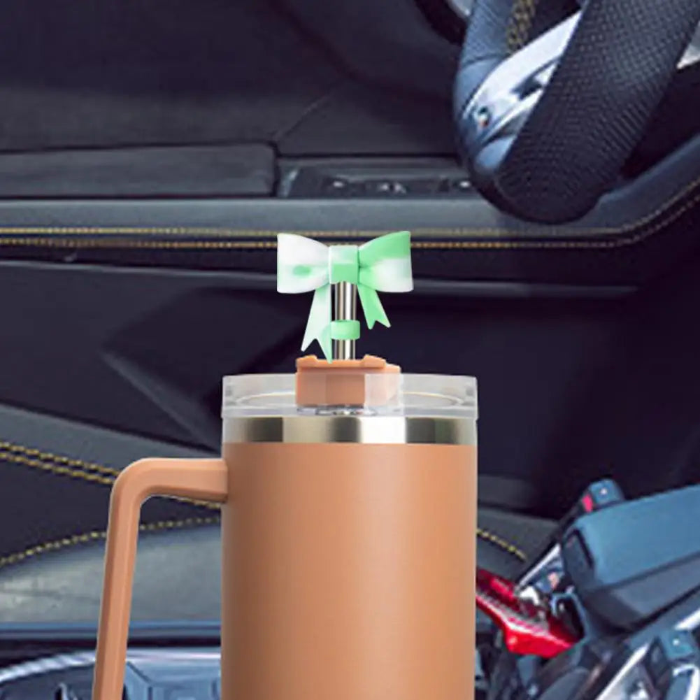 Bow & Halloween- themed Straw Covers Caps for Stanley Cups