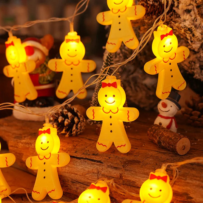 Gingerbread Man USB Powered LED String Lights