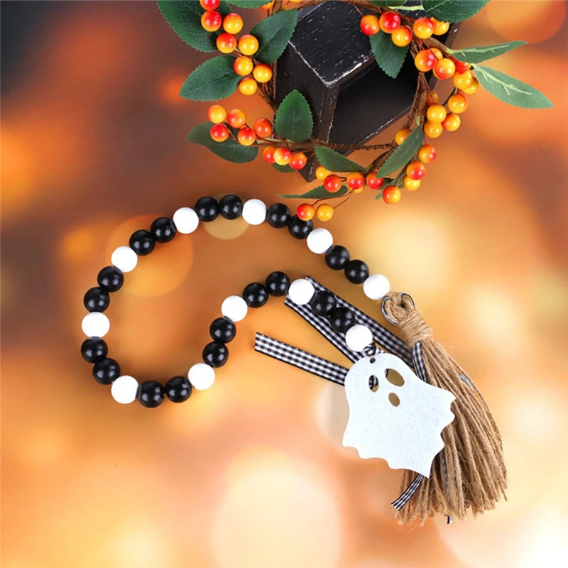 Halloween Wood Bead Garland