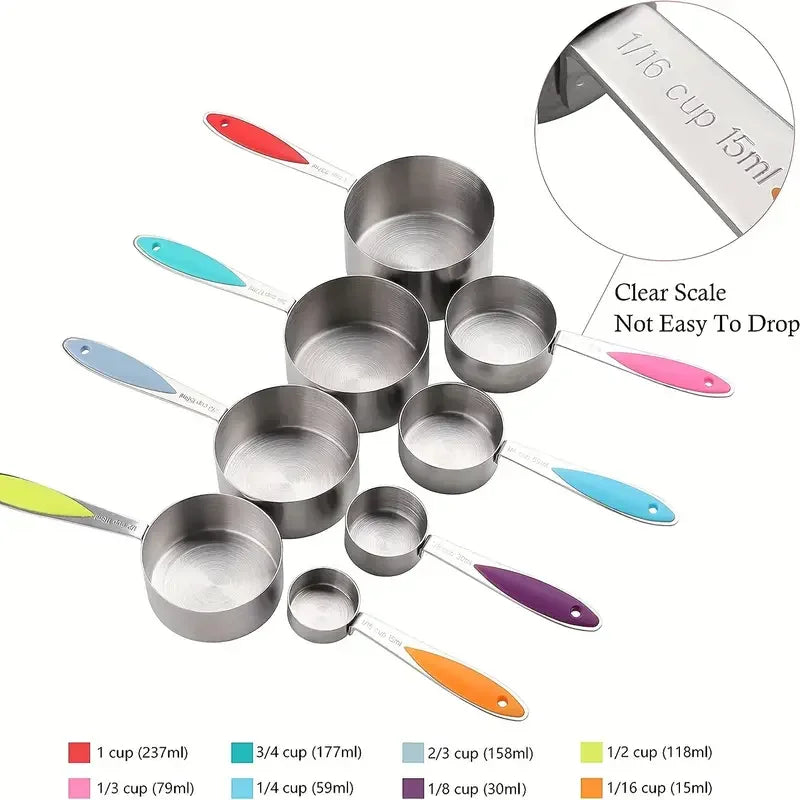 Stainless Steel Magnetic Measuring Cup and Spoon Set