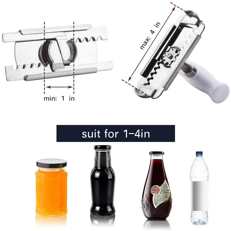 Adjustable Stainless Steel Jar & Bottle Opener