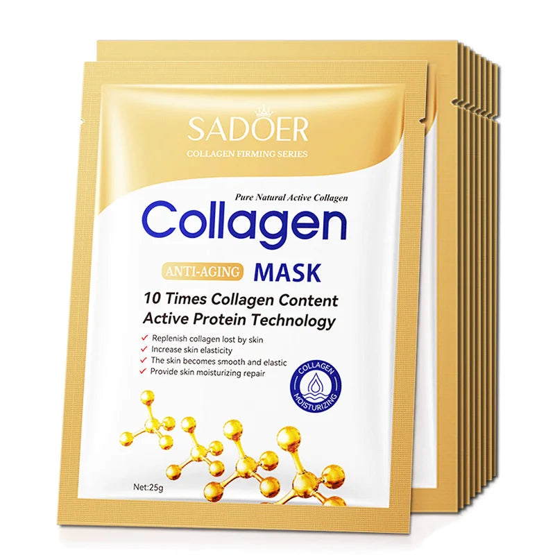 20pcs Hyaluronic Acid & Collagen Face Mask- Korean Skin Care