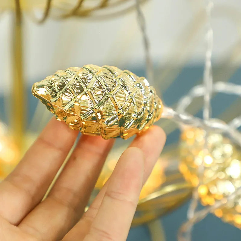 10 LED Pine Cone Fairy Lights