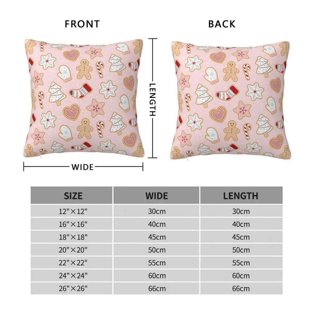 Gingerbread Pillow Cover- Pastel Pink