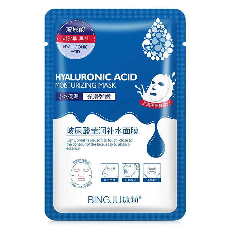 20pcs Hyaluronic Acid & Collagen Face Mask- Korean Skin Care