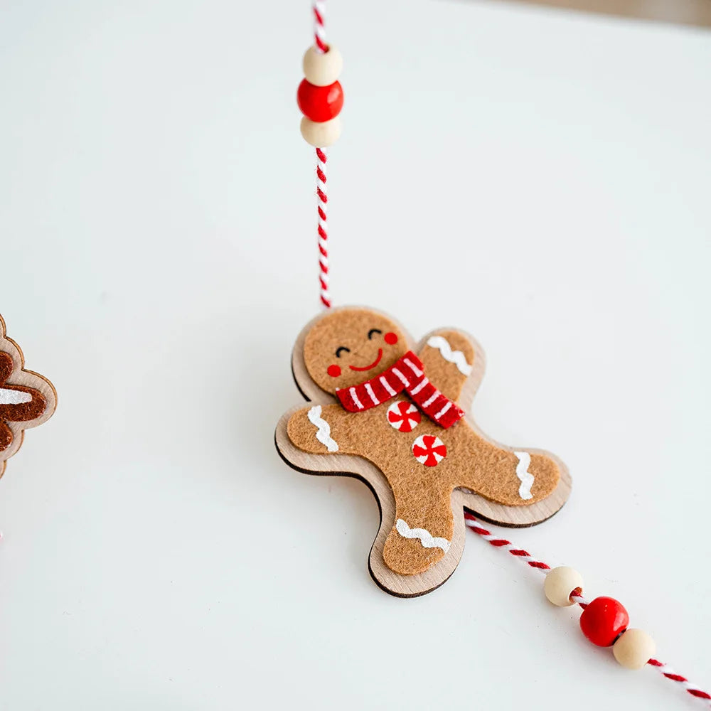Gingerbread Man Felt Garland String