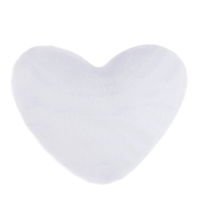 The Softest Faux Rabbit Fur Heart Shaped Pillow