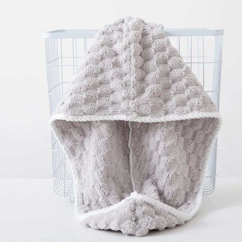 Cloud Grid Coral Velvet Bath Towel