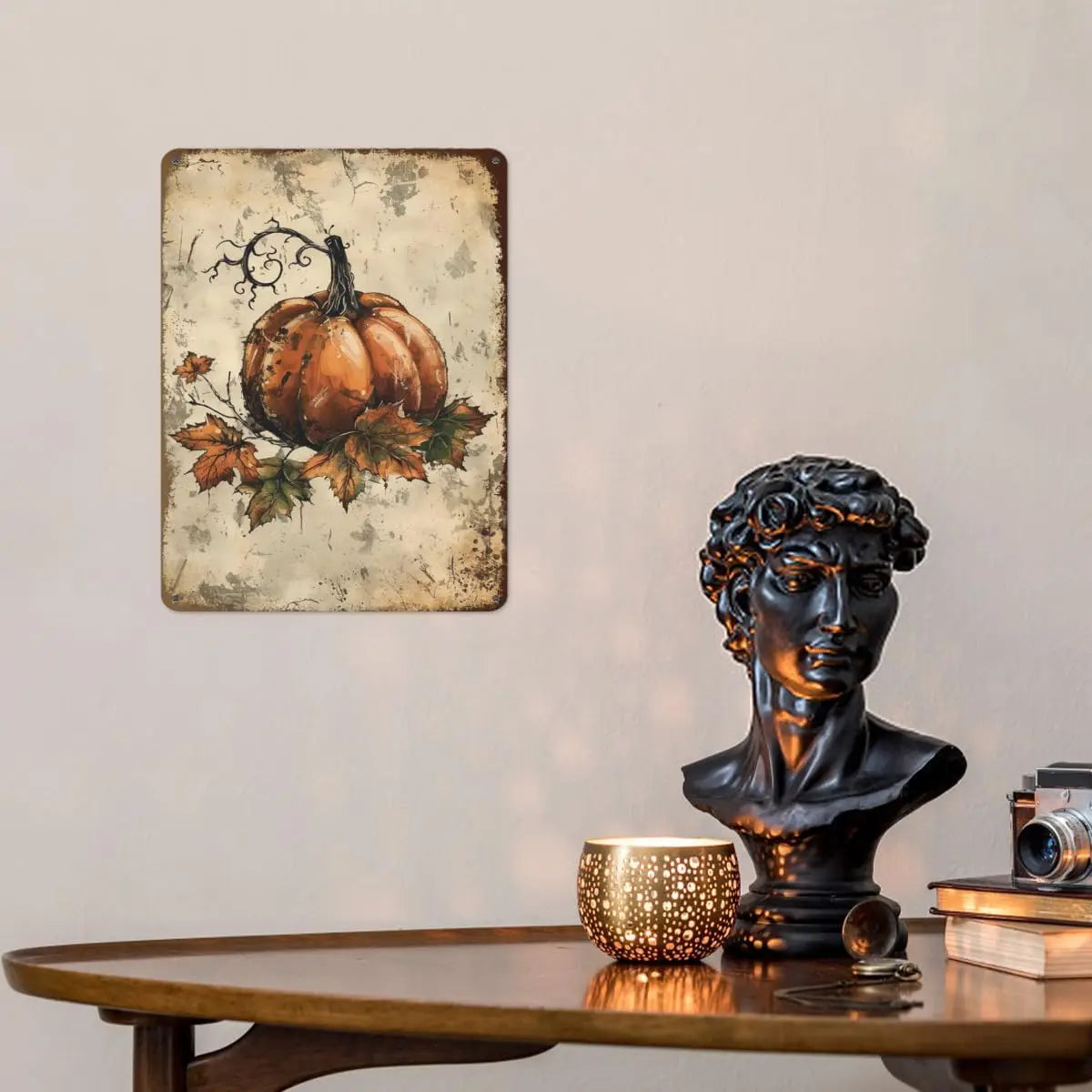 Autumn Vintage Metal Wall Sign