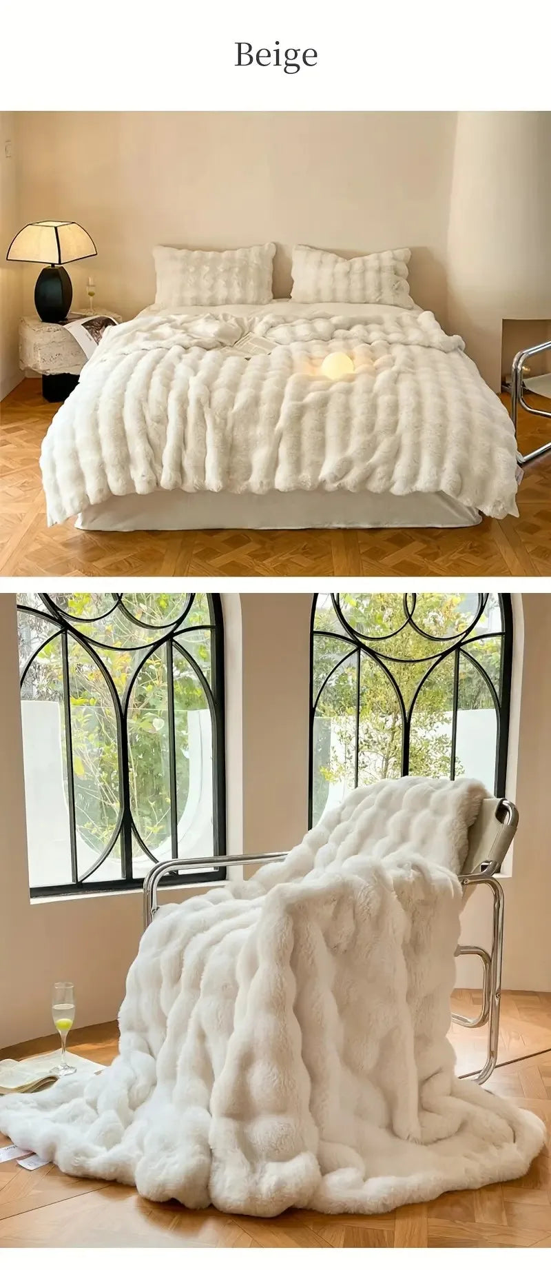 Faux Fur So Soft Plush Throw Blanket