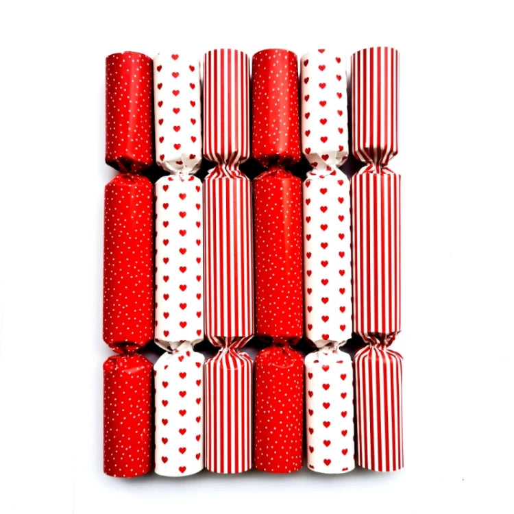 Festive Holiday Party Cracker Set with prizes and poppers