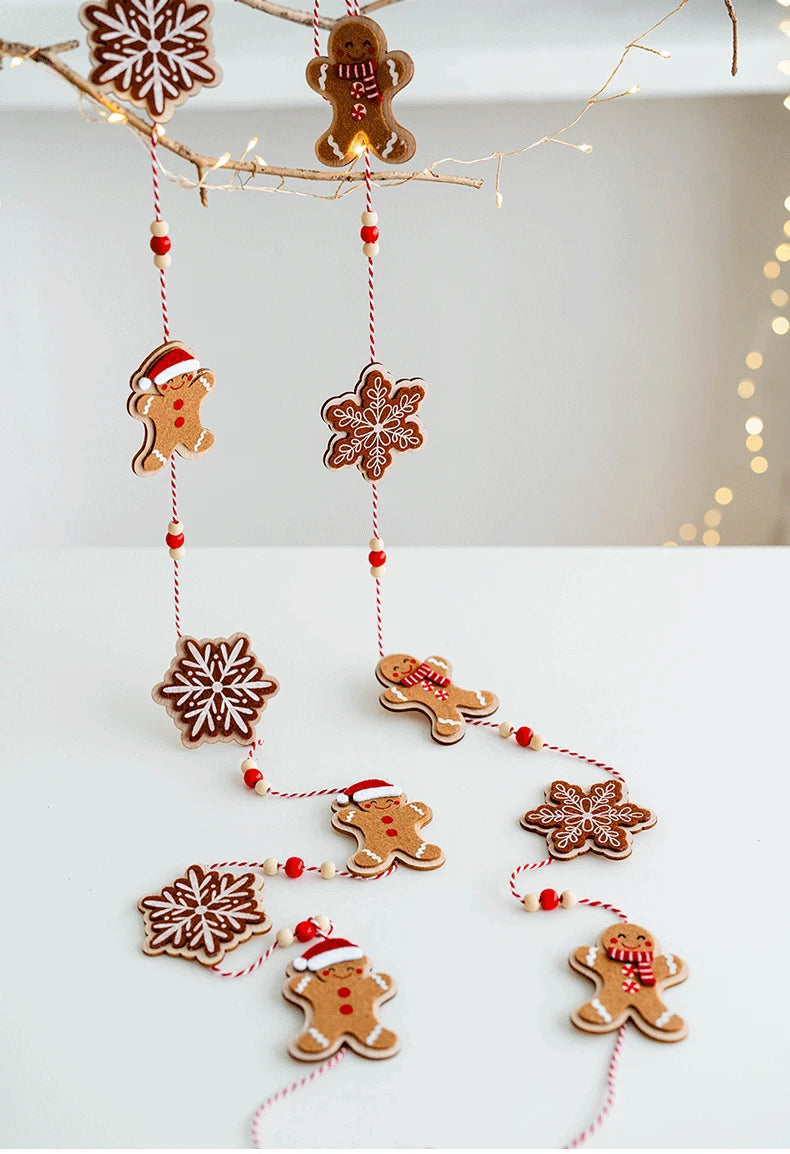 Gingerbread Man Felt Garland String