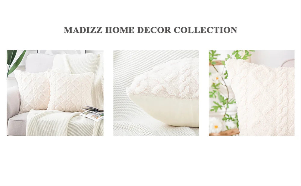 Soft Plush Faux Wool Pillow Cover