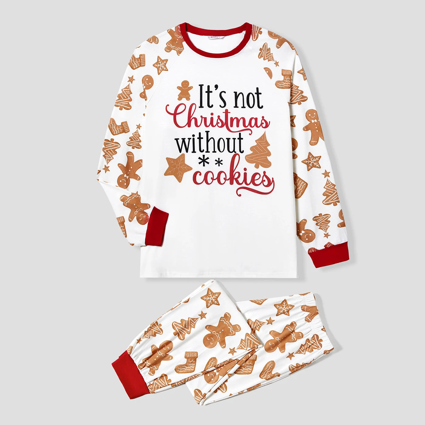 Gingerbread Man Christmas Family Matching Pajama Set made with Naia™ fiber