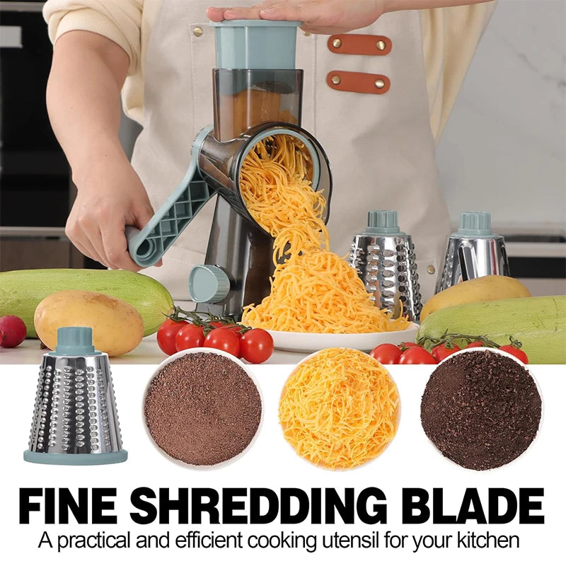 3 in 1 Rotary Cheese Grater & Vegetable Slicer/ Shredder