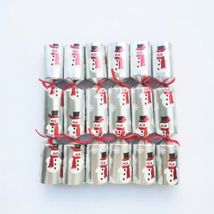 Festive Holiday Party Cracker Set with prizes and poppers