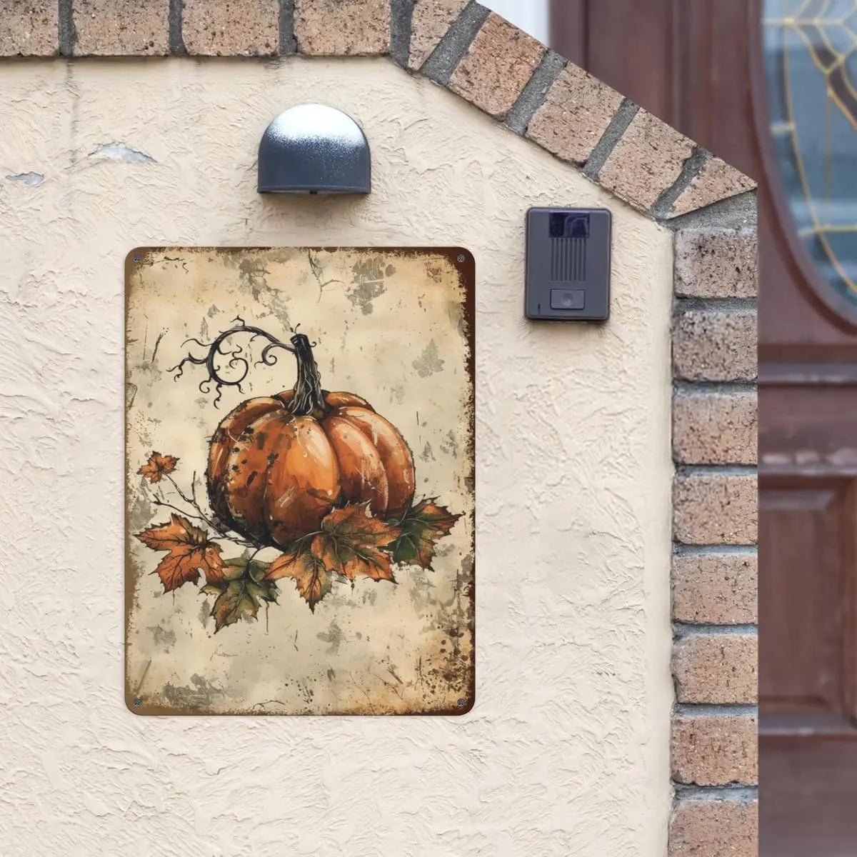 Autumn Vintage Metal Wall Sign