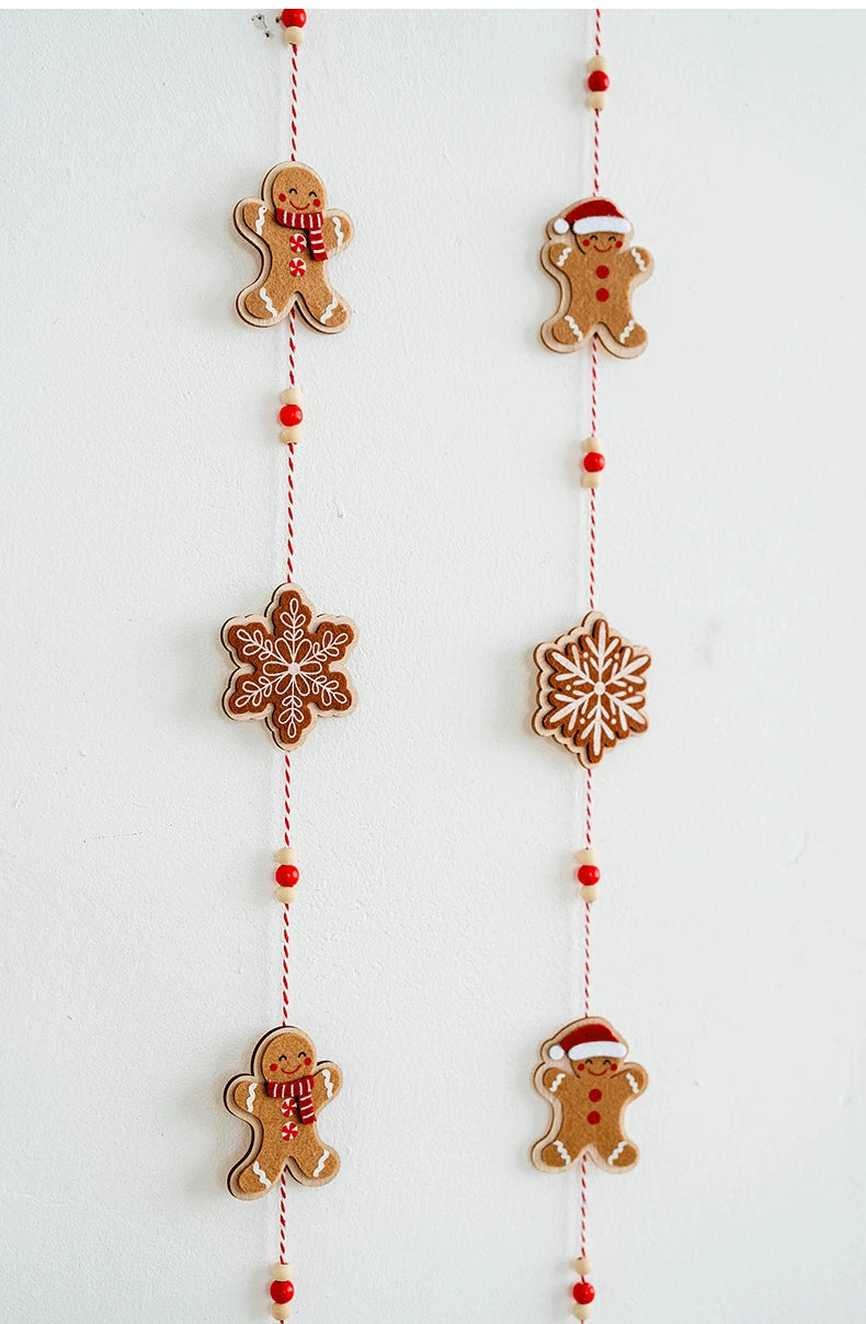 Gingerbread Man Felt Garland String