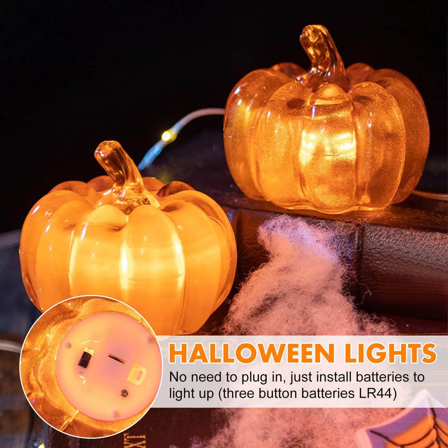 Pumpkin LED Candle
