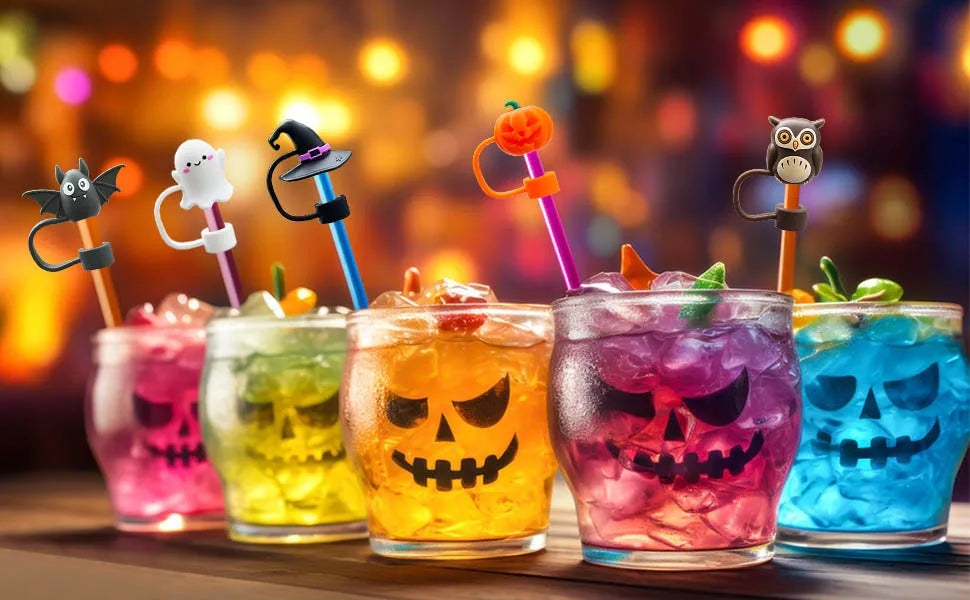 Halloween-themed Straw Cover Caps for Stanley Cups