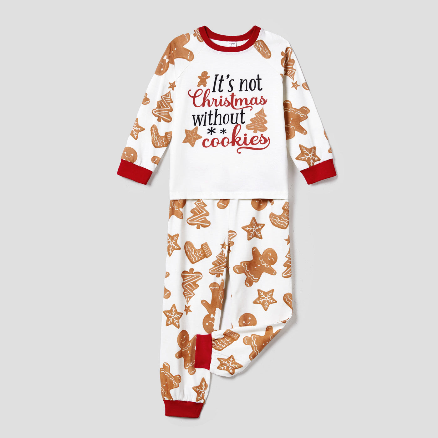 Gingerbread Man Christmas Family Matching Pajama Set made with Naia™ fiber