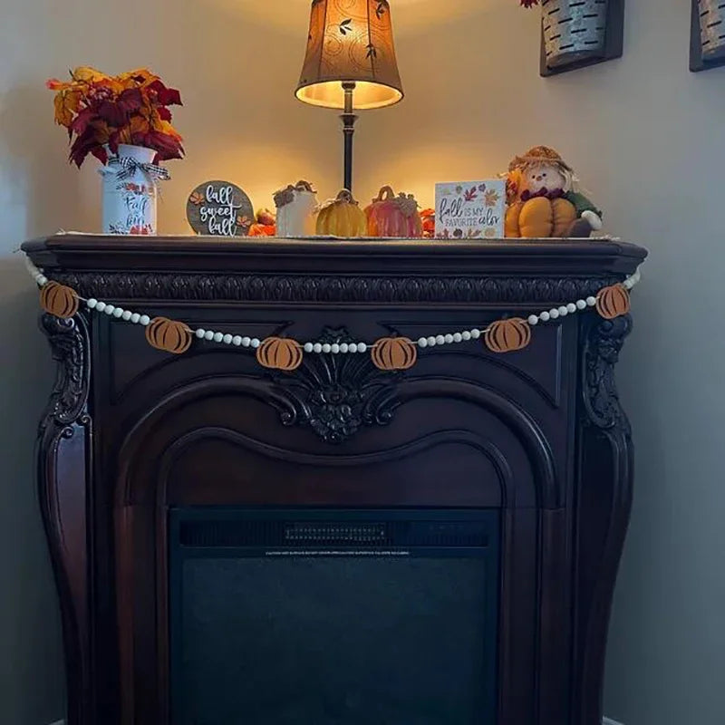 Fireplace Pumpkin Garland