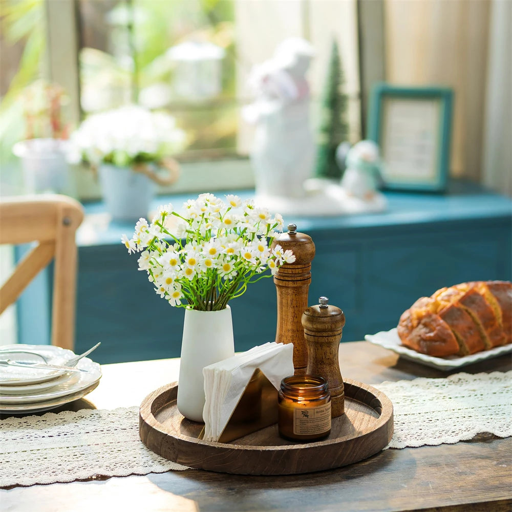 Rustic Round Vintage Serving Tray