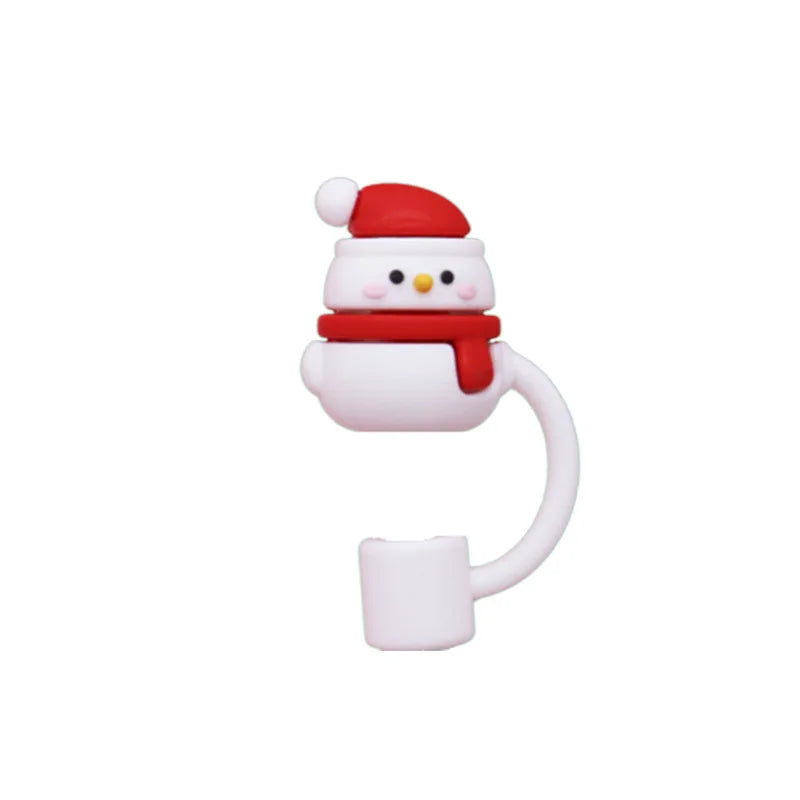Christmas-themed Straw Cover Caps for Stanley Cups