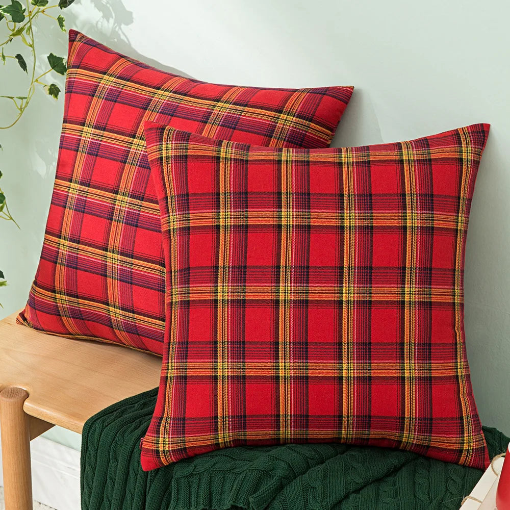 Plaid Pillow Cover