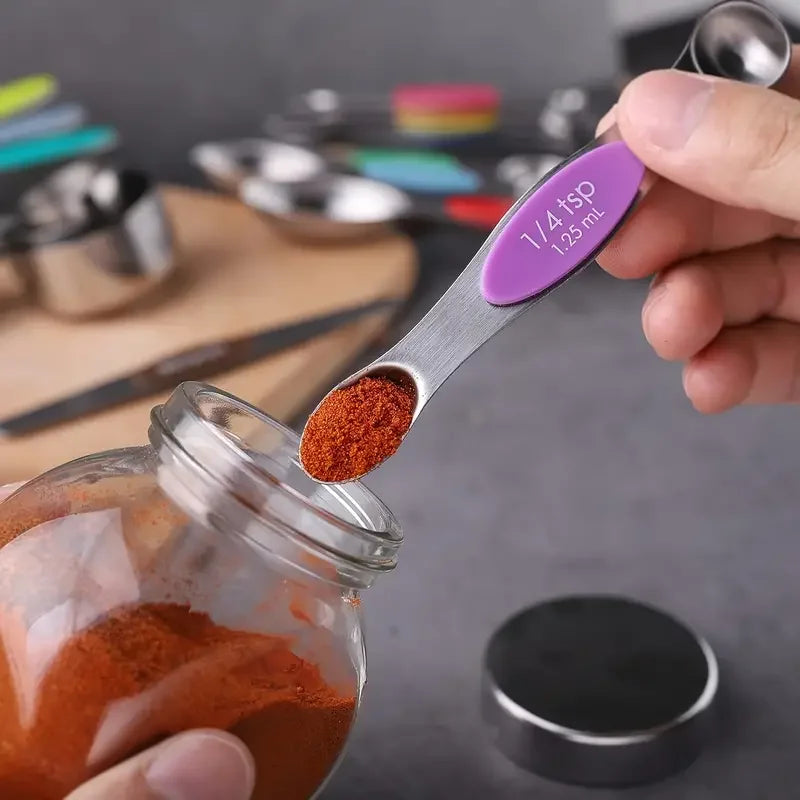 Stainless Steel Magnetic Measuring Cup and Spoon Set