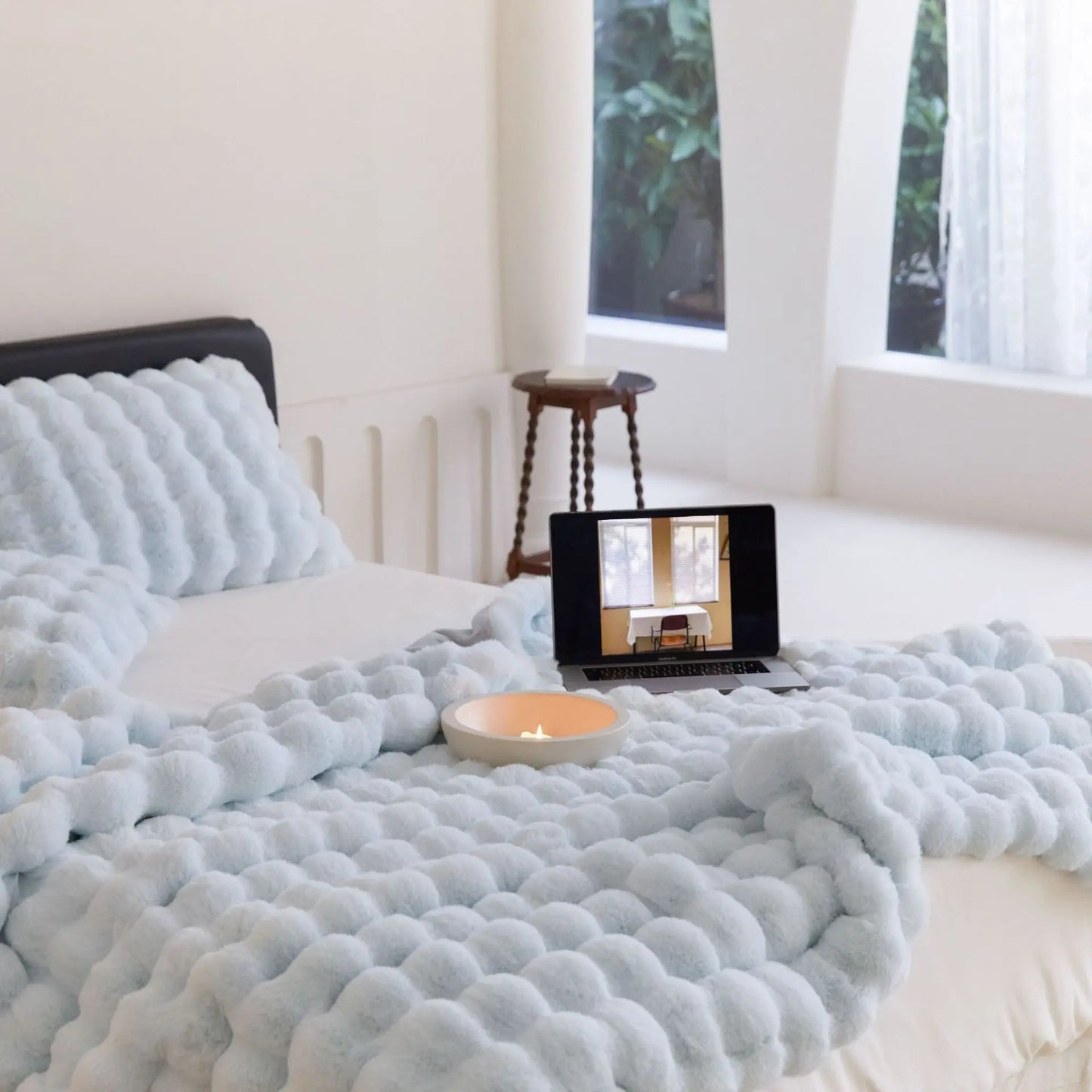 Faux Fur So Soft Plush Throw Blanket