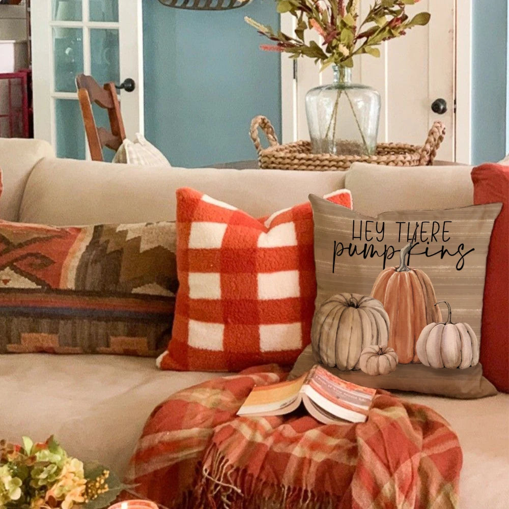 Fall Pumpkin Vintage Pillow Covers