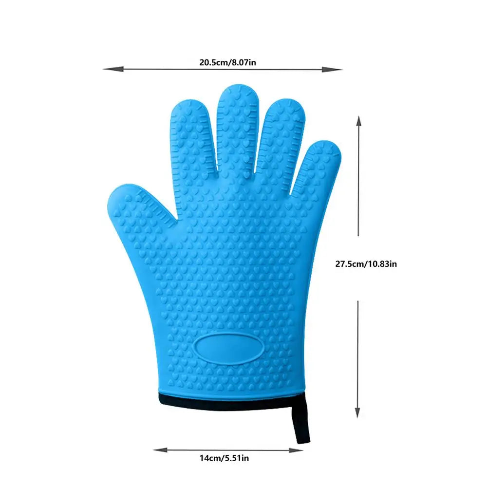 Silicone Heat-Resistant Baking Gloves for Kitchen or BBQ