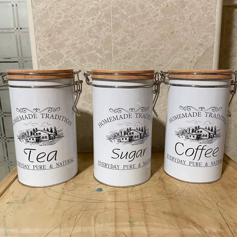 Vintage Metal Kitchen Canister