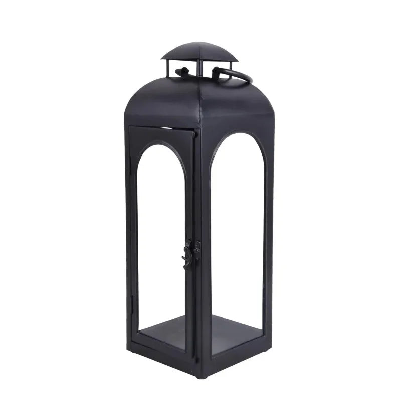 Black Metal Candle Holder Lantern