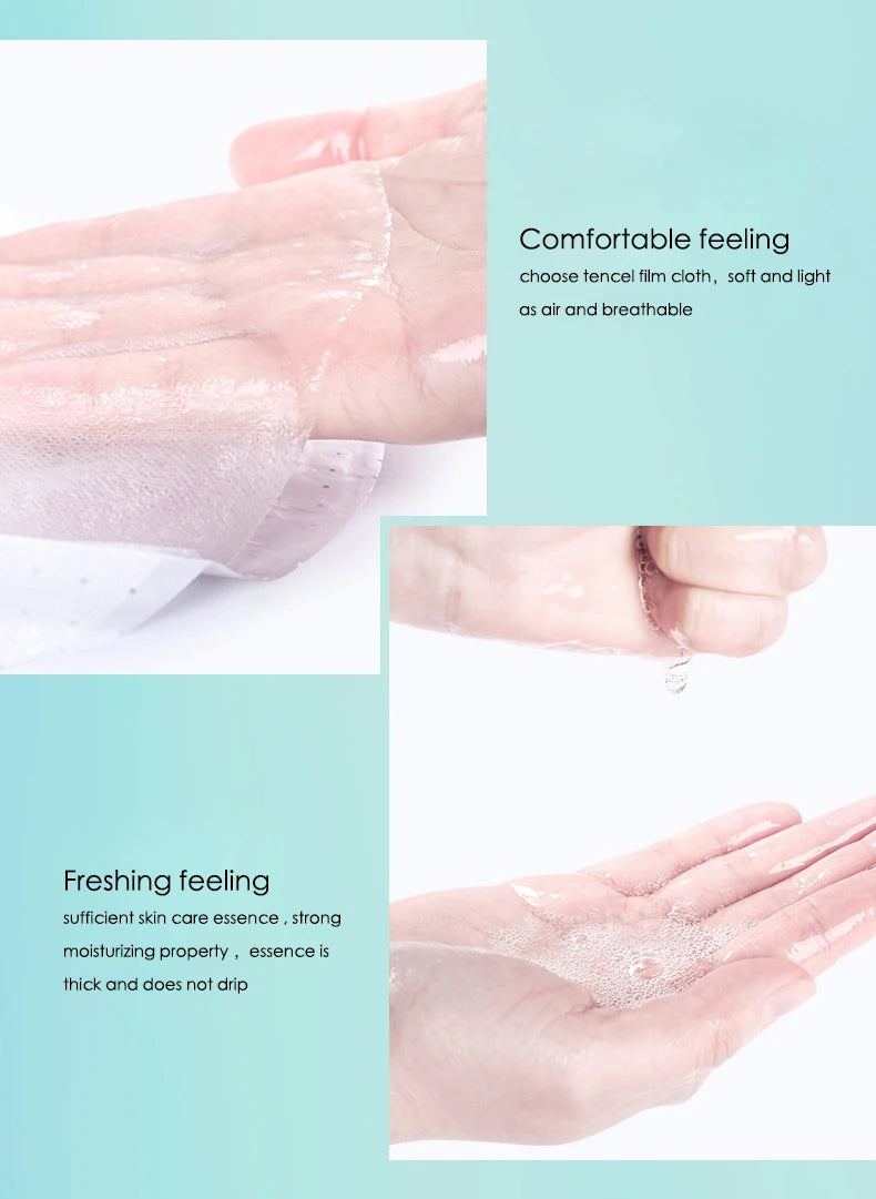 20pcs Hyaluronic Acid & Collagen Face Mask- Korean Skin Care