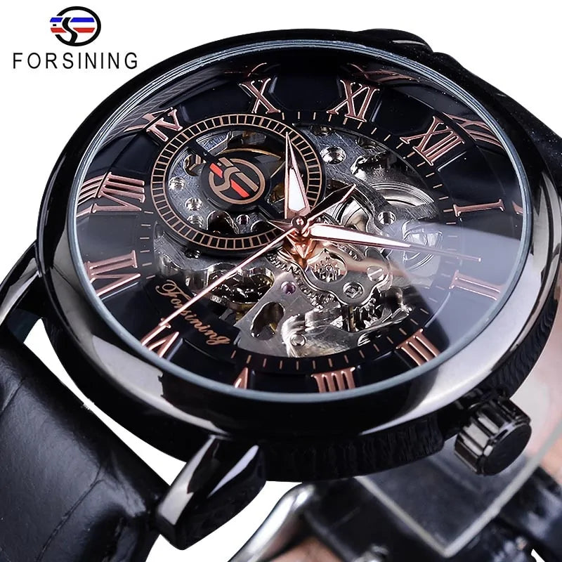 Men's Luxury Skeleton Dial Mechanical Watch