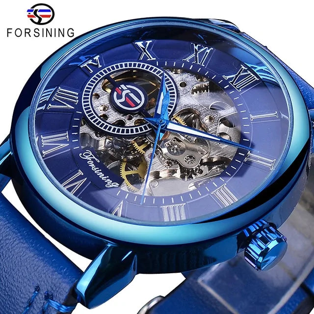 Men's Luxury Skeleton Dial Mechanical Watch