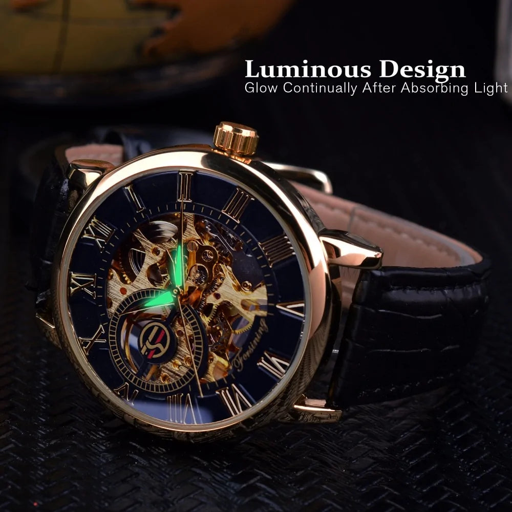 Men's Luxury Skeleton Dial Mechanical Watch