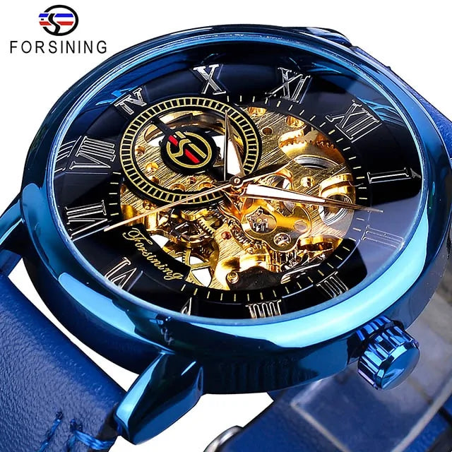 Men's Luxury Skeleton Dial Mechanical Watch
