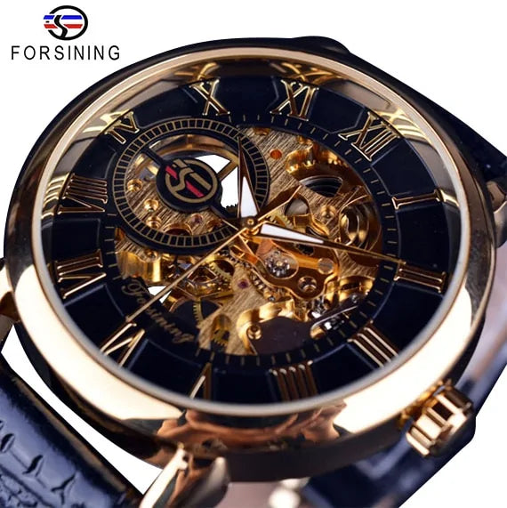 Men's Luxury Skeleton Dial Mechanical Watch