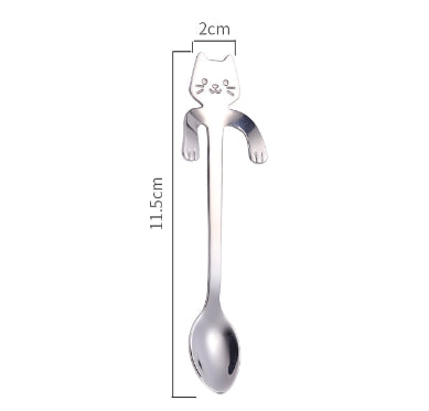 Cat Stainless Steel Teaspoons