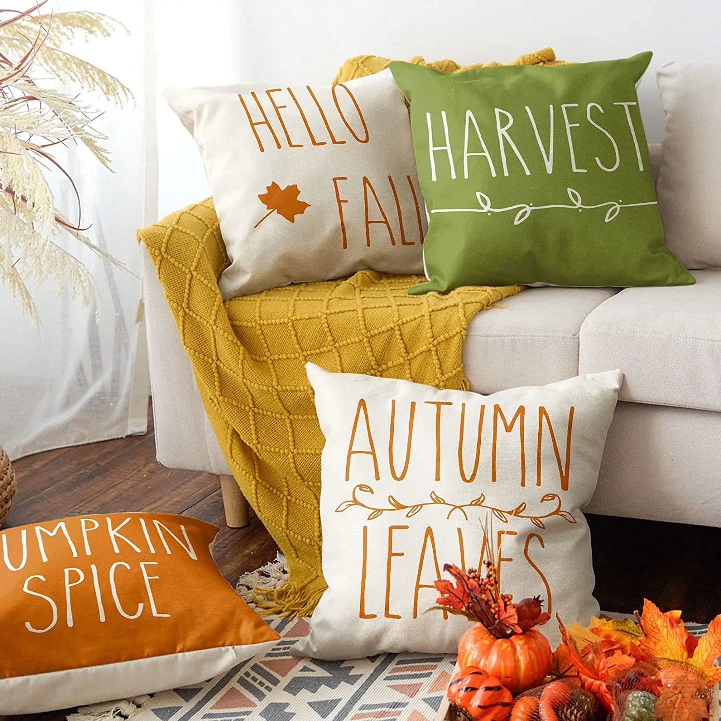 Autumn Sayings Pillow Cover