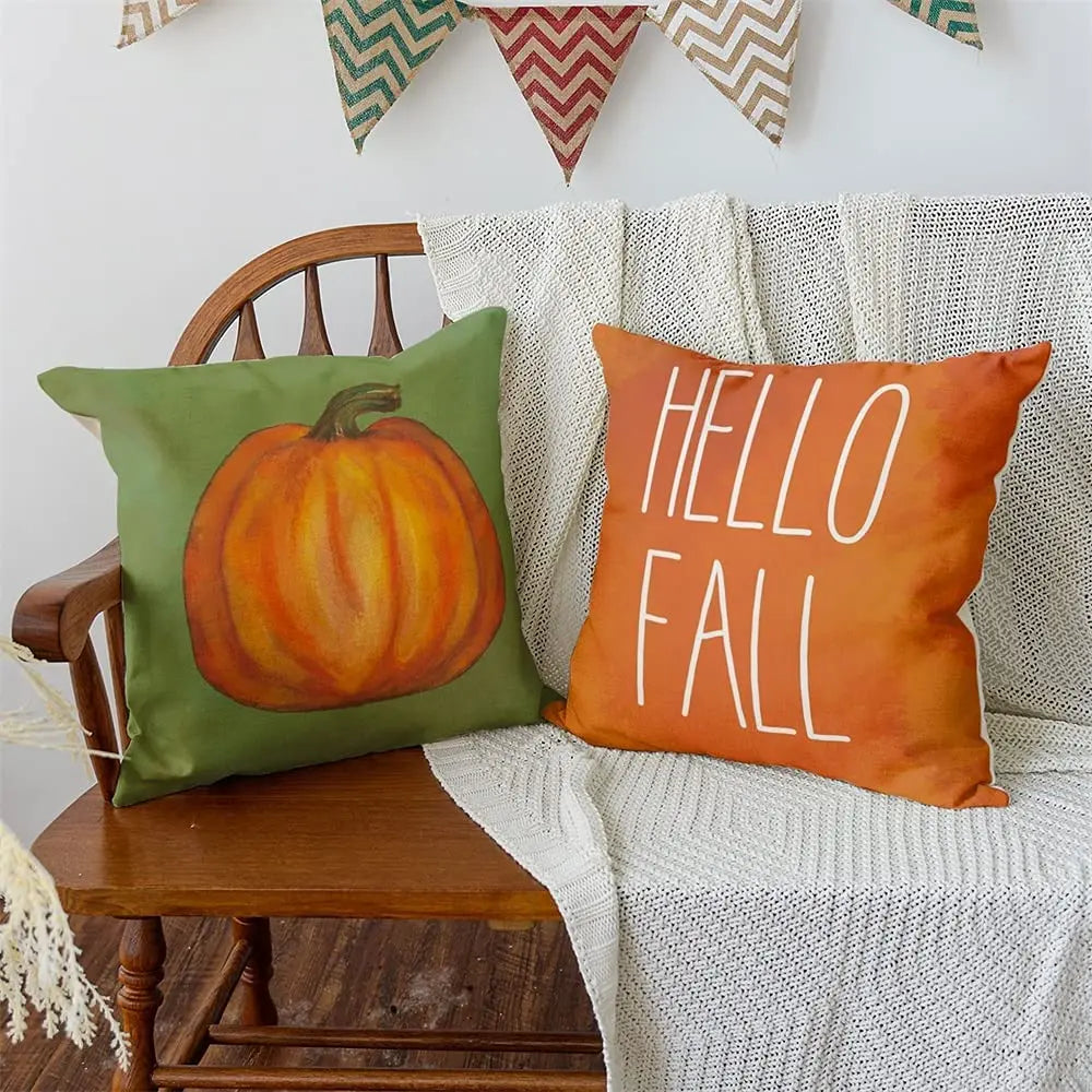 Autumn Sayings Pillow Cover