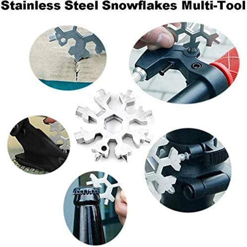 Snowflake 18-in-1 Multifunctional Tool Keychain