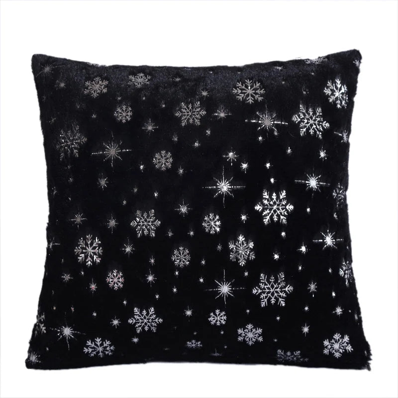 Plush Snowflake Pillow Cover